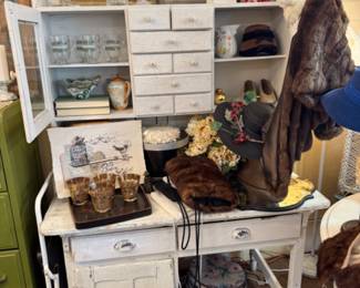 Lots off pretties in the boutique area, vintage cabinet