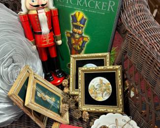 vintage small art pieces for that perfect small spot on your wall gallery, Christmas books, nutcracker coffee table book