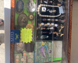 Vintage buckles and lots of coins 