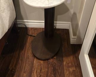 Marble top nightstands with charging station 