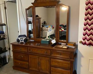 Dresser with mirrors. 