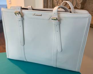 White Leather Briefcase