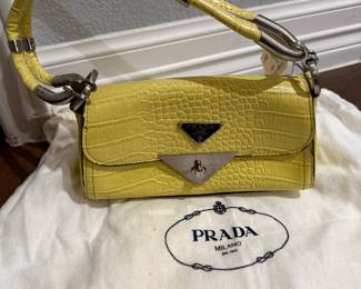 Vintage Prada - yellow Croc