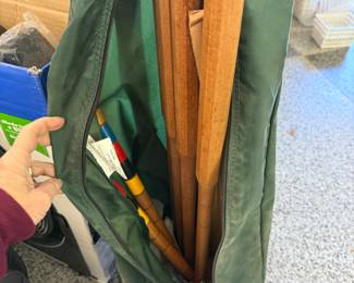 Vintage All Wood Croquet Set