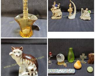 vintage glassware and ceramics
