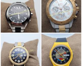 Invicta, Timex Telephone, Swatch watches 