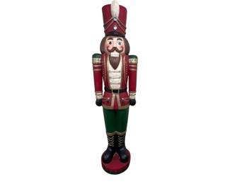 $750+ Large Christmas Nutcracker Soldier Figurine with Decorative Accents, 75"H