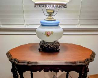 Beautiful Antique table & lamp