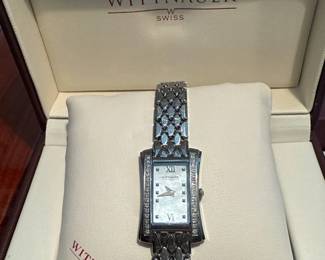 Womens Silver Diamond Barrymore Whittaker Watch
