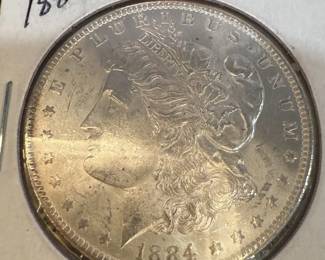 1884 O Morgan Silver Dollar