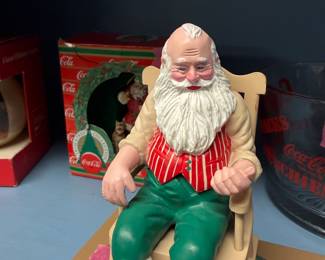 Vintage Hallmark Wind up musical Santa in rocking chair