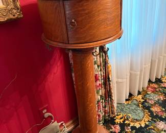 Antique Oak 1880's Shaving Stand Rare!!