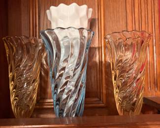 Fostoria Swirl Vases