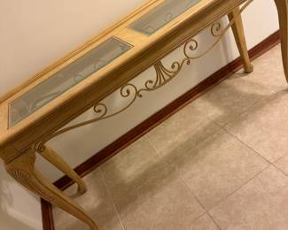 Glass top entryway table 
