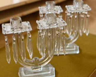 Art deco Heisey candlestick holder 