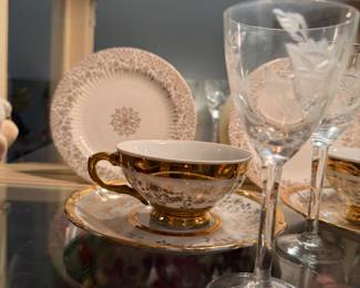 Antique German teacup set 