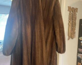 Full Length Mink Coat back view.