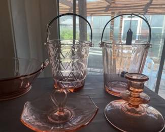 Close up pic - Pink Depression Glass