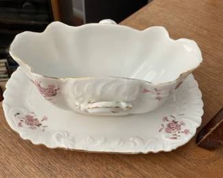Very old China pattern gravy boat