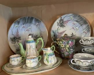 Up close pics of tea sets and collectibles