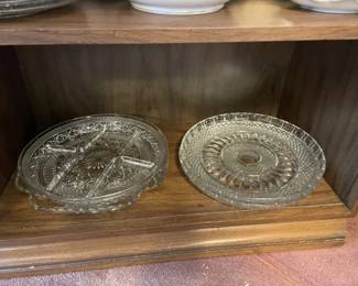 Decorative glass and crystal platters