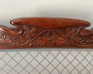 Hand carved top of Settee