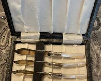 Mother of Pearl handle serving knives