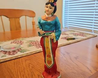Asian clothed 16 inch figurine