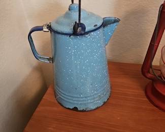 Vintage Blue Speckled Picture