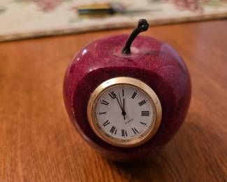 Metal Apple Clock