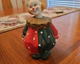 Vintage Ceramic Bobble Head Clown