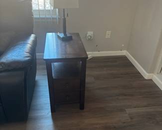 Side Table Dark Wood Tone