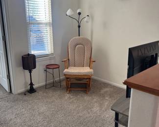 Rocker, Side Table,  Lamp