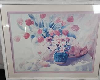 Tulips In A Vase Painting 