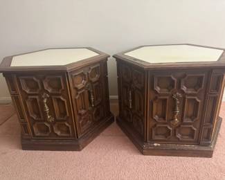 MidCentury Modern Hexagon Side Table 