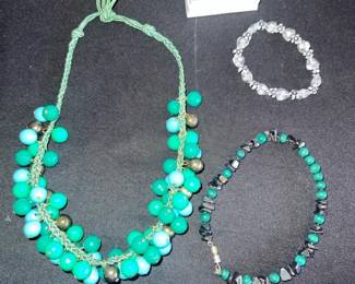 Necklace, Bracelets Clipon Earrings