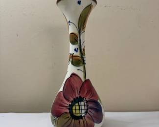 MCM Hand Painted Ceramic Vase By Enma In Spain