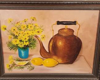Flower And Kettle Painting 