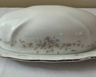 Johann Haviland Floral Splendor Covered Butter Dish