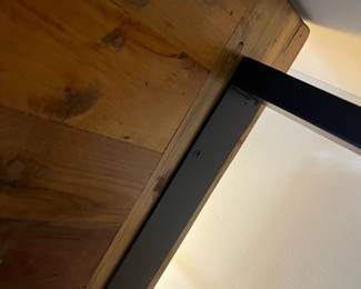 C74 - $125. Kensington Desk. Solid Wood Top With Metal Legs. Measures 48" w x 30 d x 30.5" tall.