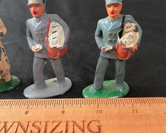 C76 - $30. 1930's Barclay Maniol Lead Figures For A Train Set. Set of 6.