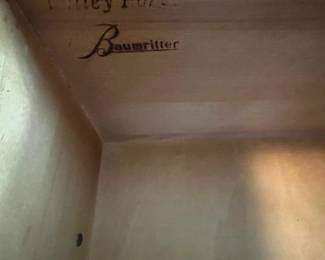 C35 - $80. 4 Drawer Dresser. Stamped Valley Forge - Baumritter. Measures 30" wide x 17.5" deep x 39" tall. All drawers slide in good vintage condition. 