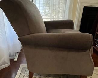 C23 - $125. Haverty's  Furniture Upholstered Chair. Measures 36" wide x 31" deep x 37" tall. 