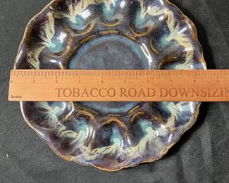 C101 - $20. O'Quinn Pottery Egg Tray. 