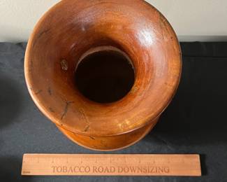 C50 - $30. Tamarind Wood Vase. Hand Turned. Measures 8.75" Tall
