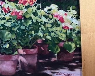 C27 - $225. Beth Goldston - Original Painting. Measures 16" x 14" framed. 