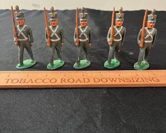 C75 - $20. 1930's Barclay Manoil Lead West Point Cadets. Set of 5.