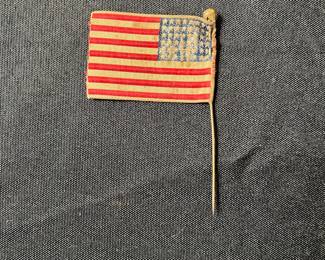 C66 - $20. Vintage 48 Star Flag Pin. Measures 3" tall