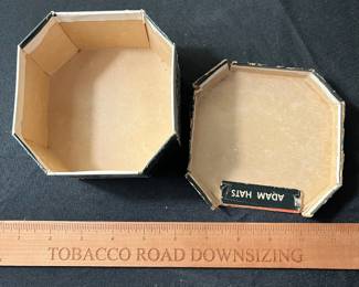 C61 - $20. Vintage Adam Hat Box Sampler W/ 3 Hats.