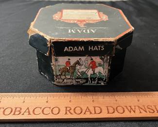 C61 - $20. Vintage Adam Hat Box Sampler W/ 3 Hats.